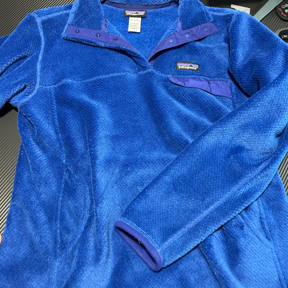 Patagonia Blue Crewneck Sweater Soft Fleece